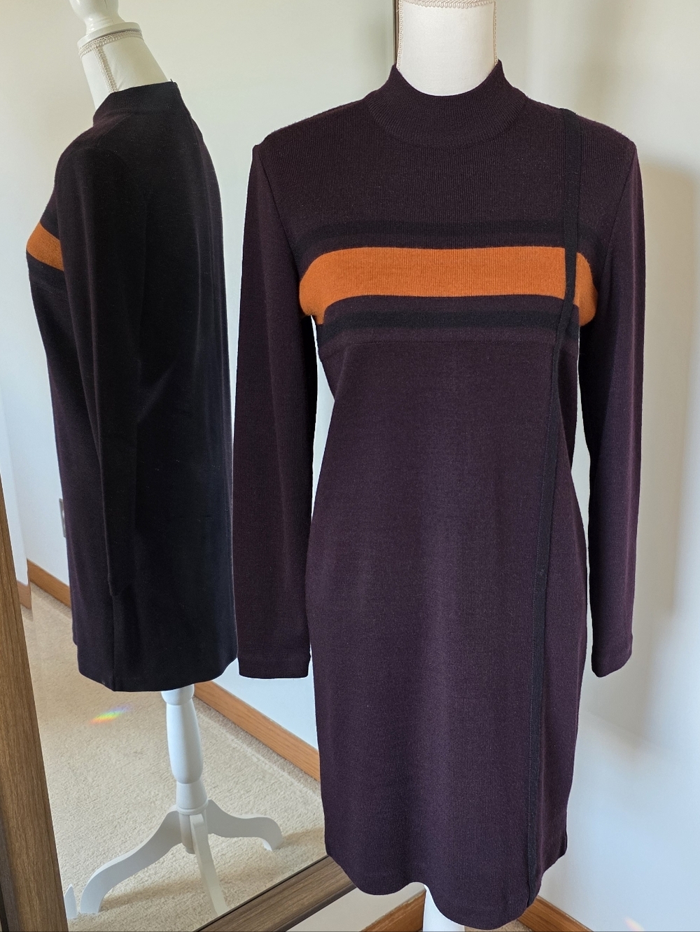Liz Clairborne Vintage Mockneck Sweater Dress
